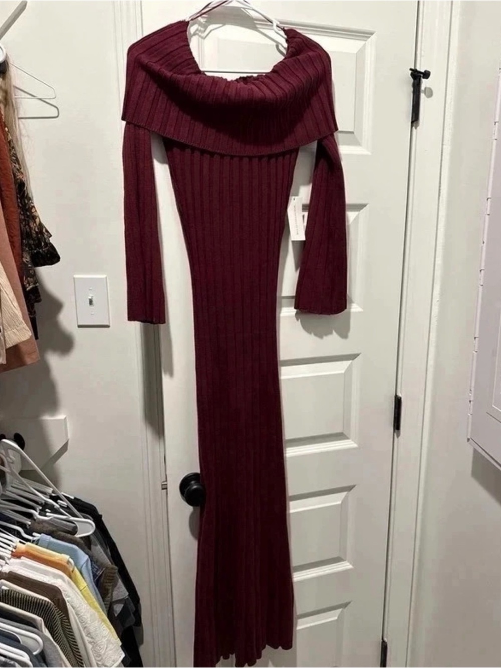 NWT Worth Collective - “Evella” bump friendly off shoulder maxi dress